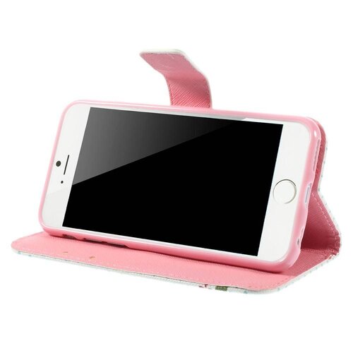 Uilenserie slapende uil wallet stand lederen hoesje voor iph