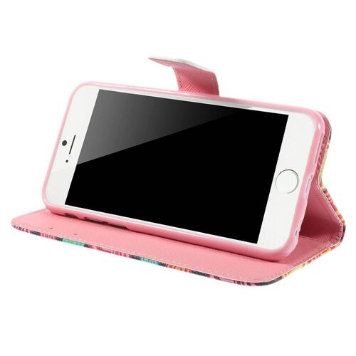 pu leren wallet iphone 6 s 60s hartjes