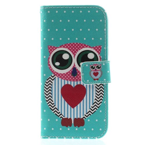Uilenserie pu leren wallet iphone 6 s polka dot uil