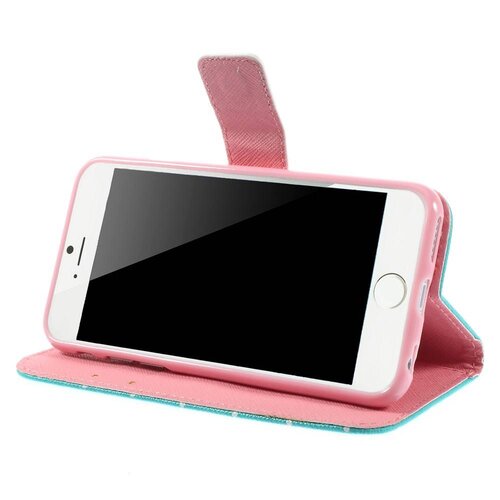 Uilenserie pu leren wallet iphone 6 s polka dot uil