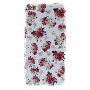 TVC TPU Softcase iPhone 6(s) plus - Bloemen Rozen Wit