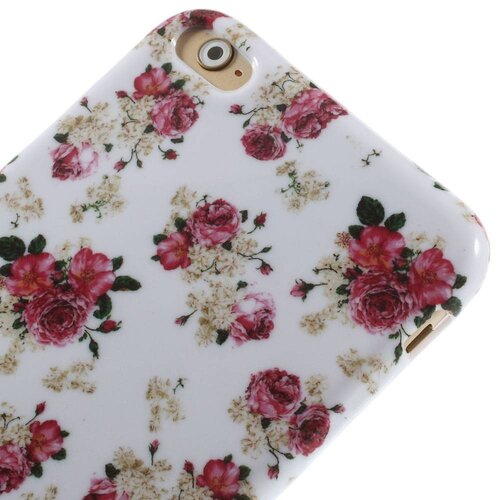 TVC tpu softcase iphone 6 s plus bloemen rozen wit TVC tpu softcase iphone 6 s plus bloemen rozen wit