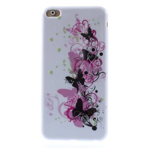 TVC TPU Softcase iPhone 6(s) plus - Vlinders en Bloemen Wit TVC TPU Softcase iPhone 6(s) plus - Vlinders en Bloemen Wit