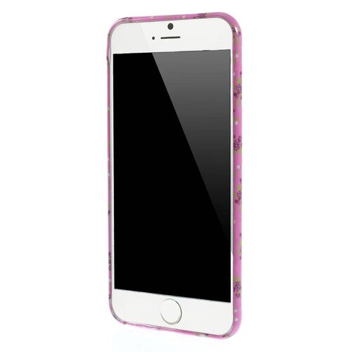 TVC tpu softcase iphone 6 s plus bloemen roze paars