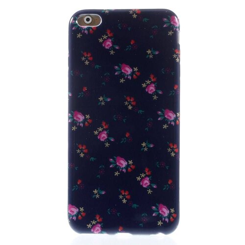 TVC tpu softcase iphone 6 s plus bloemen blauw roze