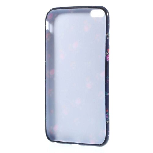 TVC tpu softcase iphone 6 s plus bloemen blauw roze