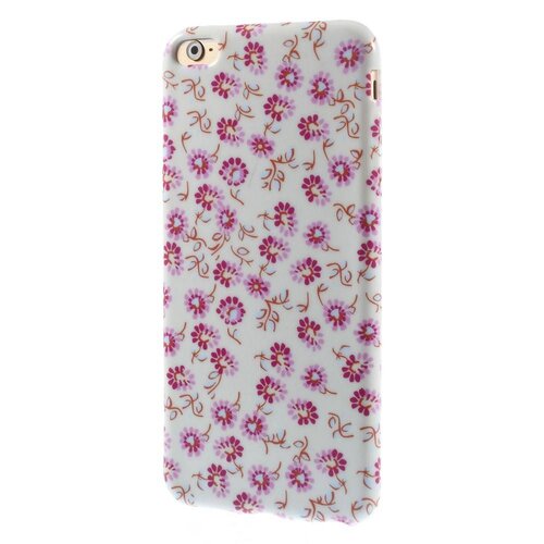 TVC tpu softcase iphone 6 s plus bloemen wit roze
