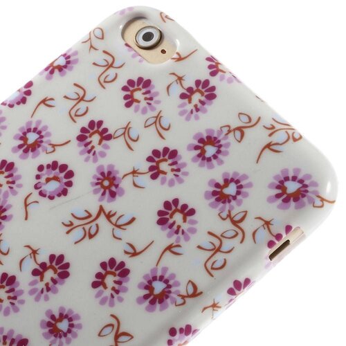 TVC tpu softcase iphone 6 s plus bloemen wit roze