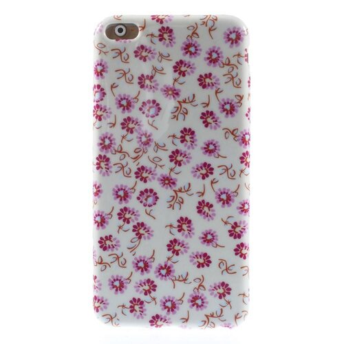 TVC tpu softcase iphone 6 s plus bloemen wit roze