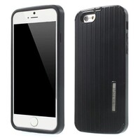 PC/TPU Hardcase Lijnen iPhone 6(s) - Zwart