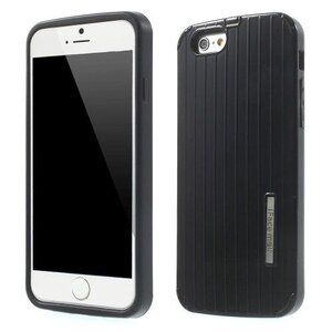 PC/TPU Hardcase Lijnen iPhone 6(s) - Zwart