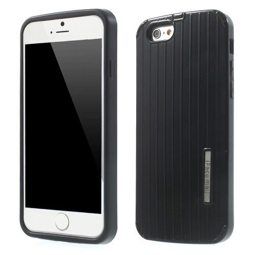 PC/TPU Hardcase Lijnen iPhone 6(s) - Zwart