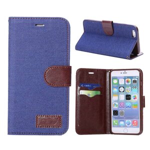 TVC Spijkerstof Wallet iPhone 6(s) plus - Blauw