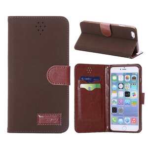 TVC PU Leren Retro Wallet iPhone 6(s) plus - Coffee Bruin