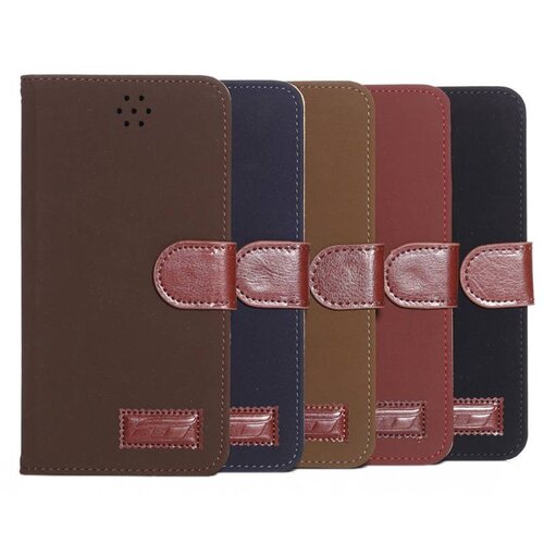 TVC pu leren retro wallet iphone 6 s plus coffee bruin