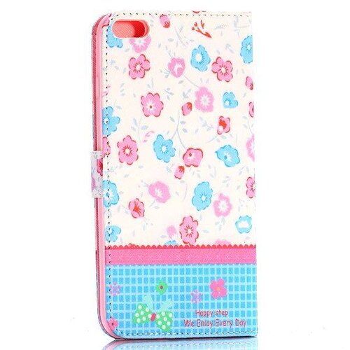 TVC pu leren rhinestone wallet iphone 6 s plus gekleurde bloemen