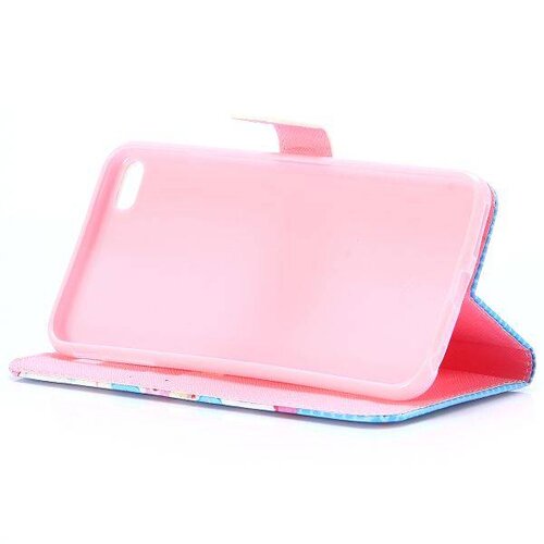 TVC pu leren rhinestone wallet iphone 6 s plus gekleurde bloemen