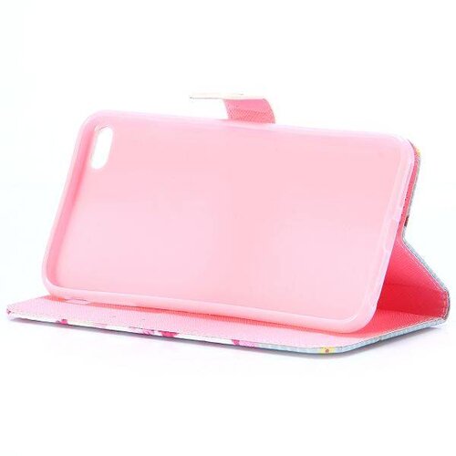 TVC pu leren rhinestone wallet iphone 6 s plus rode bloemen