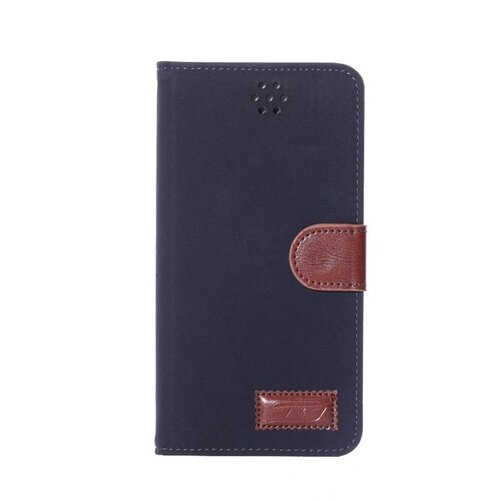 TVC pu leren retro wallet iphone 6 s plus navy blauw