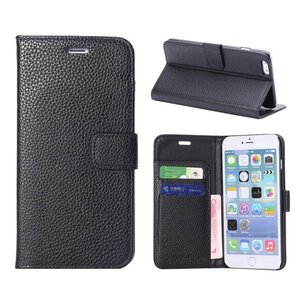 TVC PU Leren Reli√´f Wallet iPhone 6(s) plus - Zwart