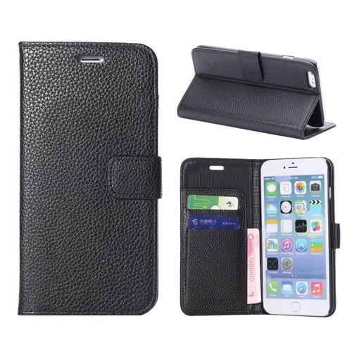 TVC pu leren relief wallet iphone 6 s plus zwart