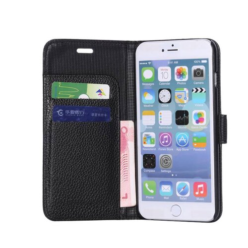 TVC pu leren relief wallet iphone 6 s plus zwart
