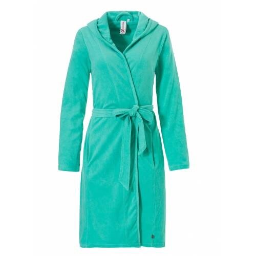 Rebelle Rebelle katoenen dames badjas Aqua Green Rebelle Rebelle katoenen dames badjas Aqua Green