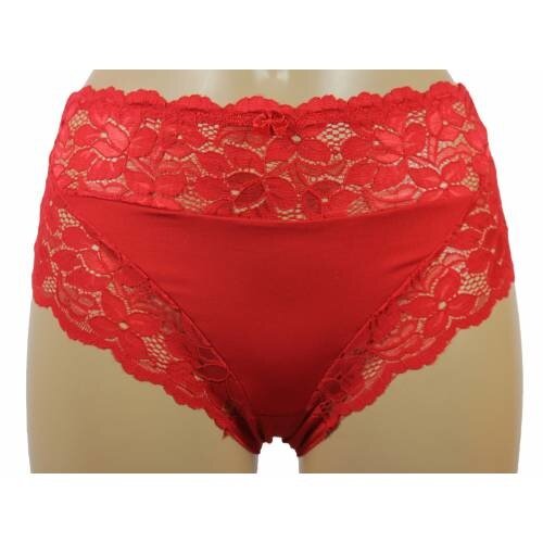 J&amp;C Ondergoed J&amp;C dames tailleslip met kant, microfiber