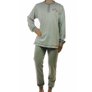 Lunatex Lunatex dames pyjama dikke tricot Stripe 4122