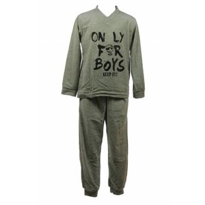 Lunatex Lunatex velours jongenspyjama "Only For Boys" 9822