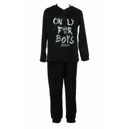 Lunatex Lunatex velours jongenspyjama "Only For Boys" 9822