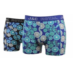 J&amp;C Ondergoed J&amp;C heren short 2-pak Lemons 237