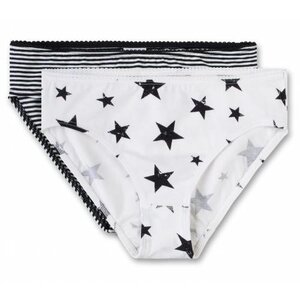 Sanetta Sanetta meisjes slip Stripe&amp;Star 2-pack