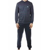 Gentlemen tricot LOS pyjama-JASJE rode/zwarte streep 4130