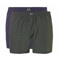 Ten Cate Heren Woven wijde Boxers 2-Pack