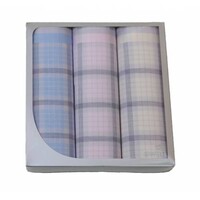Swan Dames zakdoeken Check 3 St