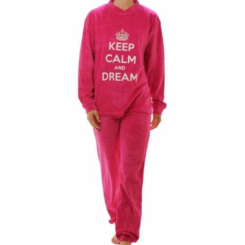 Lunatex Lunatex velours meiden pyjama "Keep Calm" 9870