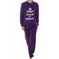 Lunatex velours meiden pyjama "Keep Calm" 9870