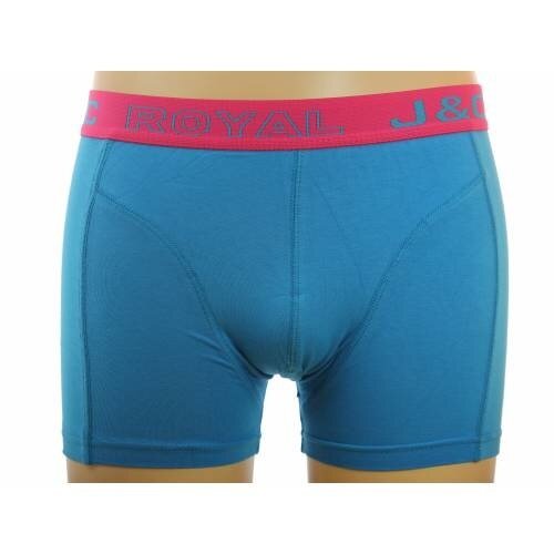 J&C Ondergoed J&C heren boxer royal uni / gekleurde band 152 J&C Ondergoed J&C heren boxer royal uni / gekleurde band 152