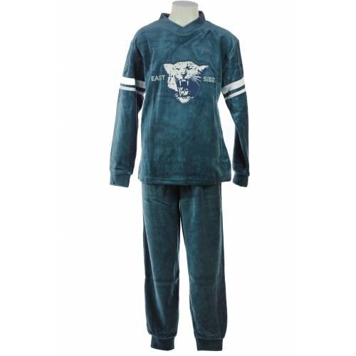 Lunatex Lunatex velours jongenspyjama Wolf 9859 Lunatex Lunatex velours jongenspyjama Wolf 9859