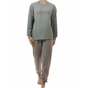 Lunatex Lunatex badstof dames pyjama Love 4127 Lunatex Lunatex badstof dames pyjama Love 4127