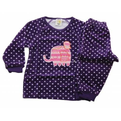 Lunatex Lunatex velours baby / peuterpyjama Olifant Lunatex Lunatex velours baby / peuterpyjama Olifant