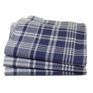 Tiseco Tiseco Grote Heren zakdoeken Rouen Blauw Ruit 12 stuks Tiseco Tiseco Grote Heren zakdoeken Rouen Blauw Ruit 12 stuks