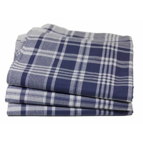 Tiseco Tiseco Grote Heren zakdoeken Rouen Blauw Ruit 12 stuks Tiseco Tiseco Grote Heren zakdoeken Rouen Blauw Ruit 12 stuks