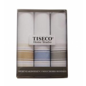 Tiseco Tiseco Heren zakdoeken Home studio R 3 st Tiseco Tiseco Heren zakdoeken Home studio R 3 st