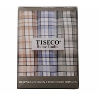 Tiseco Heren zakdoeken Home studio R 3 st