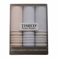 Tiseco Heren zakdoeken Home studio R 3 st