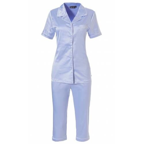 Pastunette Pastunette Deluxe Satijnen dames shortama 3/4 broek Heron Pastunette Pastunette Deluxe Satijnen dames shortama 3/4 broek Heron