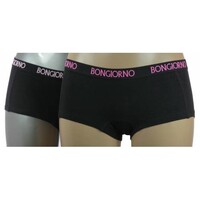 Bon Giorno dames short uni 2-pak