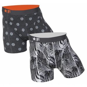 Funderwear ondergoed Funderwear heren short 2 pack Zebra + Lion